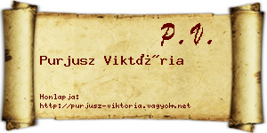 Purjusz Viktória névjegykártya
